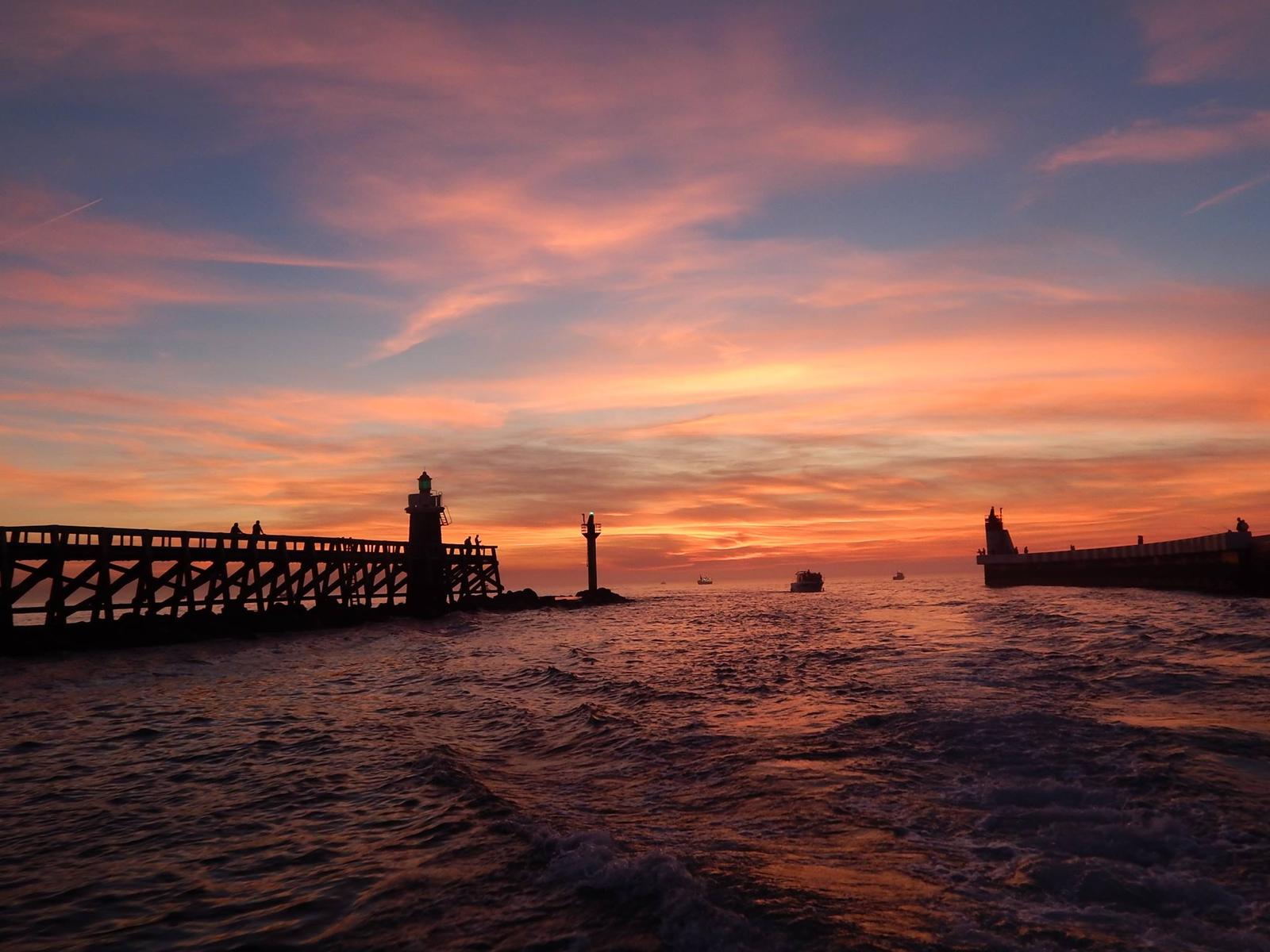Couché du soleil - Sortie de pêche en mer à Capbreton avec Cap Pêche Loisirs
